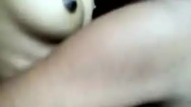 Amateur video of the Indian man kissing wife's tits before sex