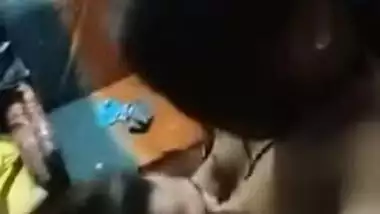 Skinny Desi female showing off her XXX nipples being licked by sex guy