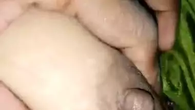 Bhabhi talking on phone and husband playing with her boobs and pussy