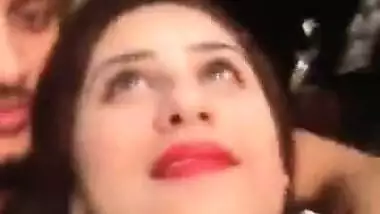 Sexy blue film of a horny young couple having fun in a hotel room