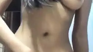 Cute girl record without any dress selfie for bf