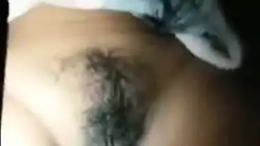 Indian man thinks wife won't find out he touches pussy in the night