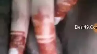 Attractive Desi sexpot with big XXX tits gently touches own sweet clit