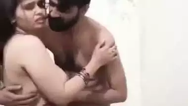 Standing bhabhi stripped fully and fucking in doggy position