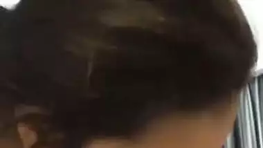 Naughty lady shoots her blowjob MMS fucking a dick