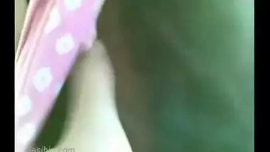 Dhaka girl showing off her boobs on terrace for her lover guy