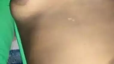 XXX lover touches Desi babe's boobs to show MMS video to whole world