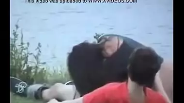 Cumbrous angel enjoys outdoor sex and gets her large butt screwed