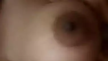 Desi XXX girl plays with boobs on camera in homemade video becoming MMS