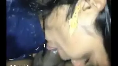 Homemade Bengali sex movie scene of Indian wife giving oral-stimulation