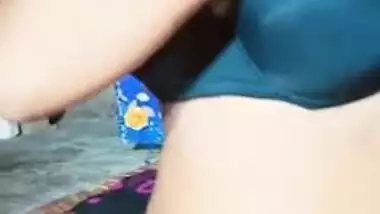 Young Desi woman takes clothes item by item finally showing off XXX tits