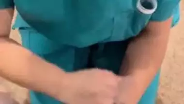 Las Vegas sperm bank nurse does anything to get the sample. Talks me through it and fucks at the end