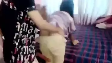 Desi college girl sucks cock and takes it from behind into XXX slit