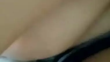 Jaipur bhabi teasing hubby’s cock with tongue, hubby holding her cute boobies