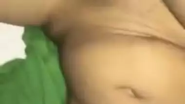 Lonely Desi wife plays with her sweet boobs and pussy on camera