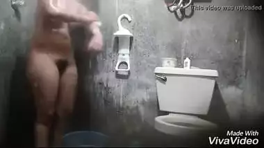 Large love melons college gal records her shower for her boyfriend