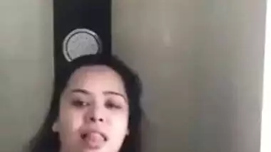 Gorgeous Desi aunty with huge XXX breasts fools around in bathroom