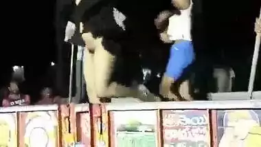 Two Indian girls dance like porn stars during crazy outdoor festival