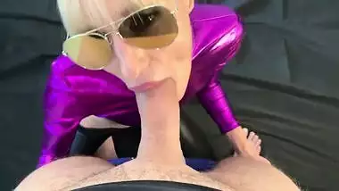 Fitness model in leggings seduces the cameraman - facefuck, deepthroat, gagging, and throat fisting