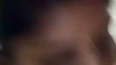 Fatty and naked Indian girl records special porn video for her man