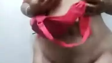 Desi wife performs a sex show flashing her XXX sized boobs on camera