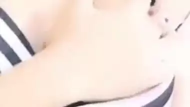 Steamy XXX video call of curvy Desi model showing her big breasts