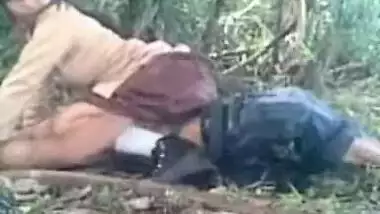 Indian College Babe Entertaining in Uniform at out door - Wowmoyback