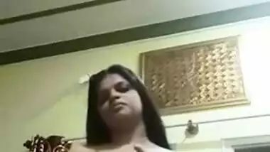 Hungry for hubby's cock Desi nympho records XXX video posing nude