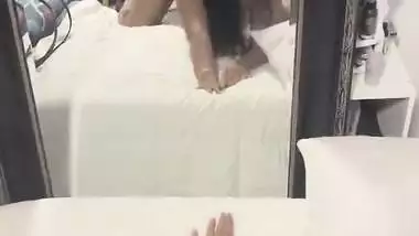 NRI Desi Teen Girl Getting Fucked by Foreign Boy in front of Mirror