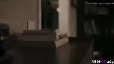 Cheater MILF India Summer caught by her horny stepson with someone else so he blackmailed her to fuck her mature pussy and filled her face with cum.