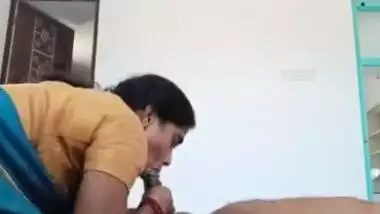 Slut maid gives a blowjob to her owner in Indian desi sex