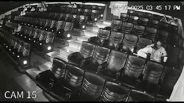 Blowjob in cinema theatre by horny girlfriend