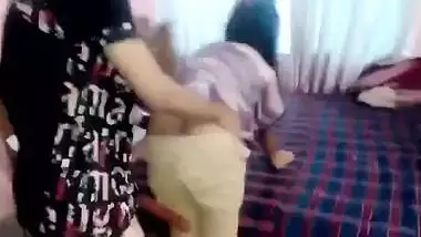 Desi college girl sucks cock and takes it from behind into XXX slit