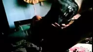 Young Indian guy having sex with his desi maid when alone at home