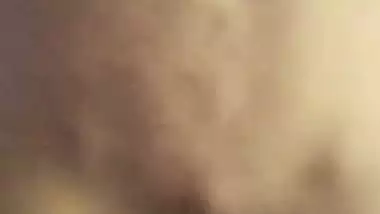 Girl in the reverse cowgirl position in the Tamil sex video