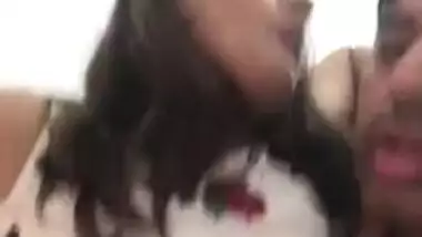 Punjabi Desi XXX girlfriend playing with nipples and kissing with boyfriend MMS