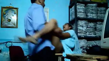 Andhra Lady Almost Caught By Boss Having Risky Sex At Work