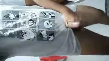Indian college guy exposing big dick