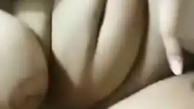 Chubby Desi minx touches own saggy boobs and sweet XXX snatch on cam