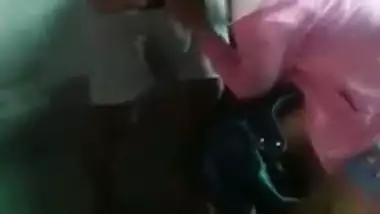 Horny couple fucks before a friend in Bangla porn