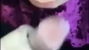 Point of view porn video of Desi girl sucking hard sex instrument