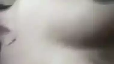 Indian girlfriend set camera in her room to film XXX naked boobs