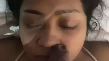 Huge facial cum upon mouth watery blowjob by wife