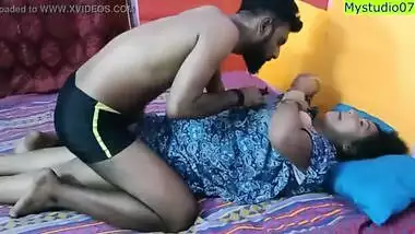 Indian hot milf bhabhi caught while watching porn! Hindi homemade sex