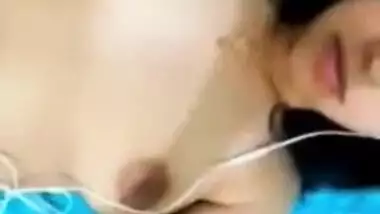 Extremely Cute GF Likes to Play with her Titties during Videocall with her BF