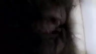 Desi makes her sex hairy pussy public as well as small XXX tits