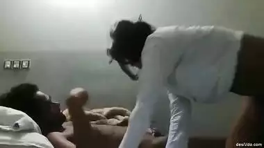 Desi College Girl Fucking with Lover in Hostel Until Cum Moaning & Talking Part 2
