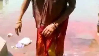 Big Nipples Aunty Bath in River Hot Ass Side View of Boobs