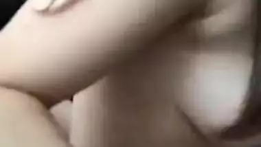 Nude Desi chick during sex in living room strokes lover's XXX dick