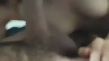 Sexy babe sucks lover’s dick and fucks in the doggy style